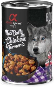 Alpha Spirit Mięsne Klopsiki Z Kurczakiem I Kurkumą 12X400G