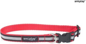 amiplay Obroża Regulowana Shine Xl Czerwony Xl 45-70Cm