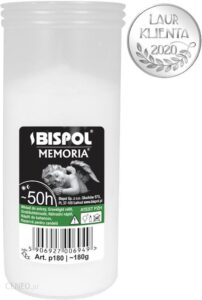 BisPol Wkład parafinowy prasowany do zniczy Memoria p180 1szt