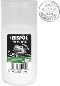 BisPol Wkład parafinowy prasowany do zniczy Memoria p195 1szt