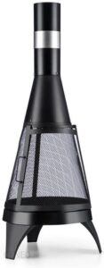Blumfeldt Volantis Piec ogrodowy na drewno 45cm czarny