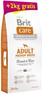 Brit Care Adult Medium Breed Lamb & Rice 12+2Kg
