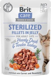 Brit Care Cat Fillets In Jelly Sterilized Duck And Turkey 24X85G
