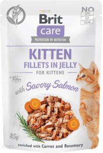 Brit Care Cat Kitten Fillets In Jelly With Savory Salmon 24X85G