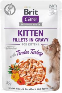 Brit Care Cat Pouches Kitten Fillets In Gravy With Tender Turkey 85G