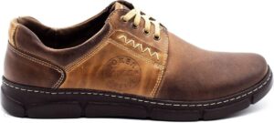 Buty męskie skórzane 506 brązowe Brąz
