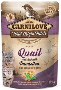 Carnilove Cat Pouch Quail&Dandelion Sterilised 85G