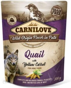 Carnilove Dog Pouch Quail&Yellow Carrot 12X300G