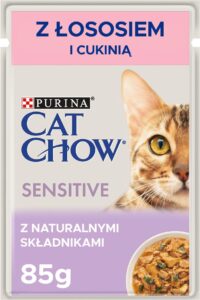 CAT CHOW SENSITIVE z łososiem i cukinią 85g