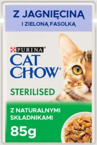 CAT CHOW STERILISED z jagnięciną i zieloną fasolką 85g