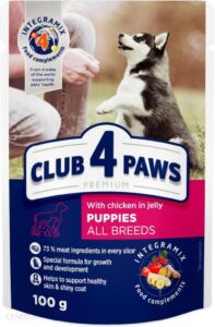 Club 4 Paws Dla Szczeniąt Z Kurczakiem W Galaretce 100G