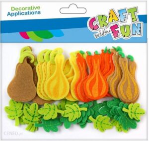 Craft With Fun Ozdoba Dekoracyjna Filc Dynie Samoprzylepna 48Szt 12/288