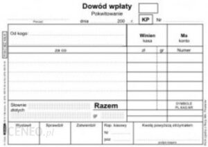 Druk Dowód Wpłaty K1/100 KP A6 Stolgraf
