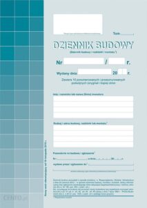 Druk Dziennik Budowy A4
