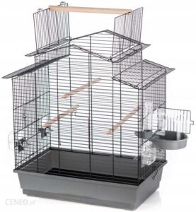 DUŻA KLATKA PTAKÓW PAPUG IZA3 BLACK + WYPOSAŻENIE 5904356682567