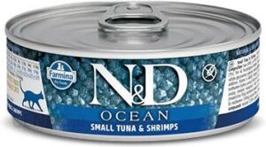 Farmina N&D Ocean Feline Tuna & Shrimp Adult 12X80G