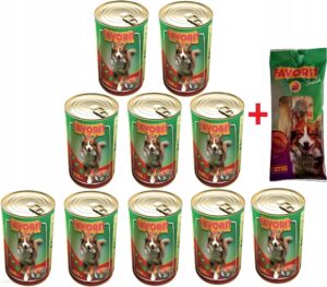 Favorit puszka karma dla psa 10x1250G