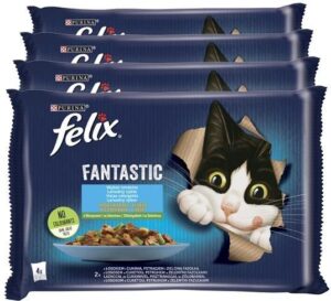 Felix Fantastic Adult W Galaretce Łosoś I Pstrąg Z Warzywami 16x100G