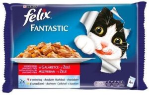 Felix Fantastic Wybór Mięs (Wołowina+Kurczak) W Galaretce Saszetka 4X100G