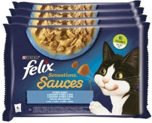 Felix Sensations Sauce Surprise Łosoś Morski I Sardynki 4x(16x100G)