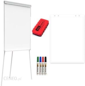 Flipchart suchościeralno-magnetyczny 100×70 cm na trójnogu