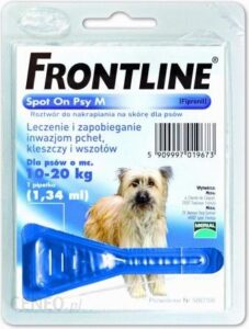 Frontline Spot On M Dla Psów Przeciw Kleszczom I Pchłom Pipeta 10 Do 20Kg 1Szt