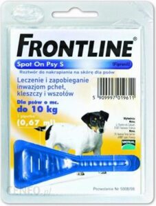Frontline Spot On S Dla Psów Przeciw Kleszczom I Pchłom Pipeta 2 Do 10Kg 1Szt