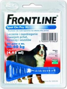 Frontline Spot On XL Dla Psów Przeciw Kleszczom I Pchłom Pipeta 40 Do 60Kg 1Szt