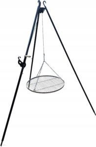 Grill Trójnóg Ogrodowy 185CM Ruszt Nierdzewny 70CM