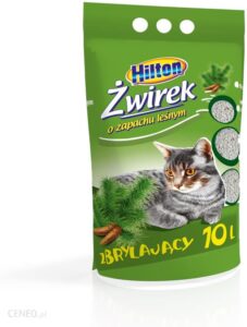Hilton Żwirek Bentonitowy Zbrylający Leśny 10L