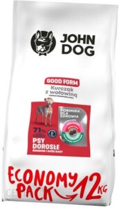 John Dog Good Form Kurczak Z Wołowiną Dorosłe Średnie I Duże Rasy 12Kg