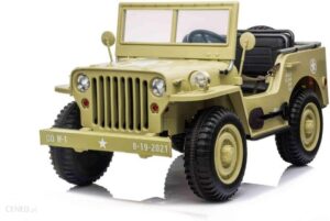 Joko Auto Na Akumulator Jeep Wojskowy Na Akumulator Retro Wojskowy 4X4 Matcha