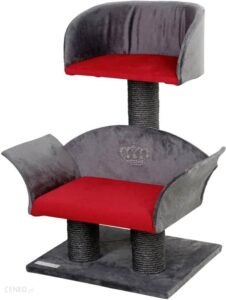 Kerbl Drapak Lounge Deluxe Szaro-Czerwony 81548