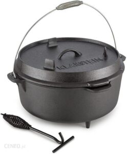 Klarstein Hotrod 145 Dutch Oven Garnek Żeliwny Bbq 12 Qt 11,4L Czarny