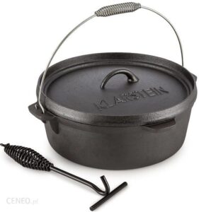 Klarstein Hotrod 60 Dutch Oven Garnek Żeliwny Bbq 6 Qt 5,7L Czarny