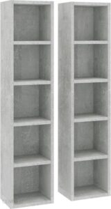 M8N SZAFKI NA PŁYTY CD, 2 SZT., 21 X 16 X 93,5 CM