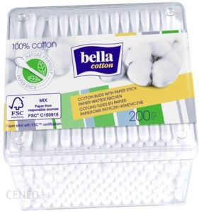 Patyczki higieniczne Bella Cotton, papierowe 200 szt.