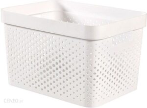 Pojemnik ażurowy z przykrywką INFINITY 17L biały CURVER Recycled – Pojemnik 17L