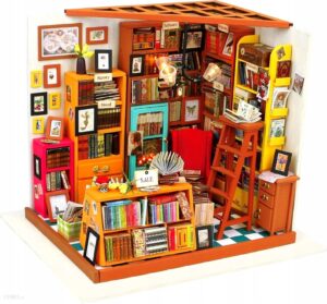 Robotime Składany Malowany Model Mini Biblioteka