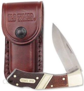 Schrade Knives Nóż Myśliwski Old Timer Mountain Beaver Jr Small Lockback Ze Skórzanym Etui 28Ot