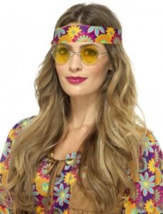 Smiffys Okulary Hipis Żółte Uniwersalne (43061)