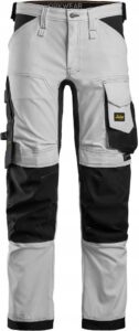 Spodnie Snickers Stretch 6341 Białe Rozm 52
