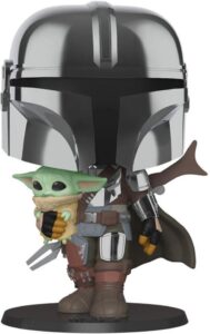 Star Wars Super Sized POP! The Mandalorian holding The Child 25 cm