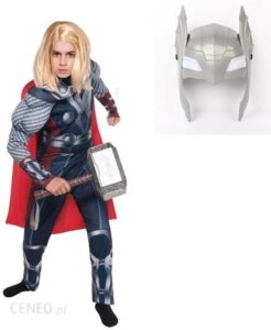 Strój Kostium Thor Młot Maska Peleryna Avengers S