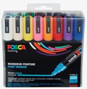 Uniball Uni Ball Posca Markers Set Of 16 Ass.