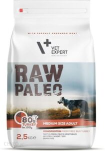 Vet Expert Raw Paleo Adult Medium Indyk 2,5Kg