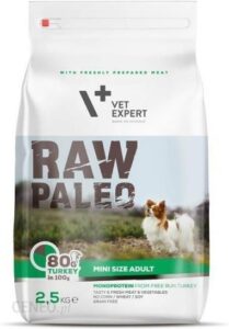 Vet Expert Raw Paleo Adult Mini Indyk 2,5Kg