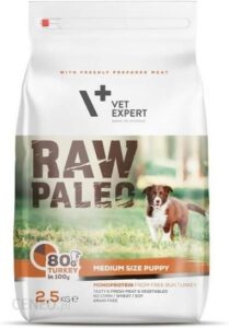 Vet Expert Raw Paleo Puppy Medium Indyk 2,5Kg
