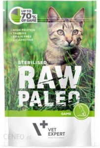 Vet Expert Raw Paleo Sterilised Cat Dziczyzna 100g