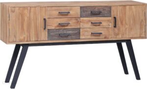 Vidaxl Komoda 140 X 30 X 75 Cm Lite Drewno Tekowe